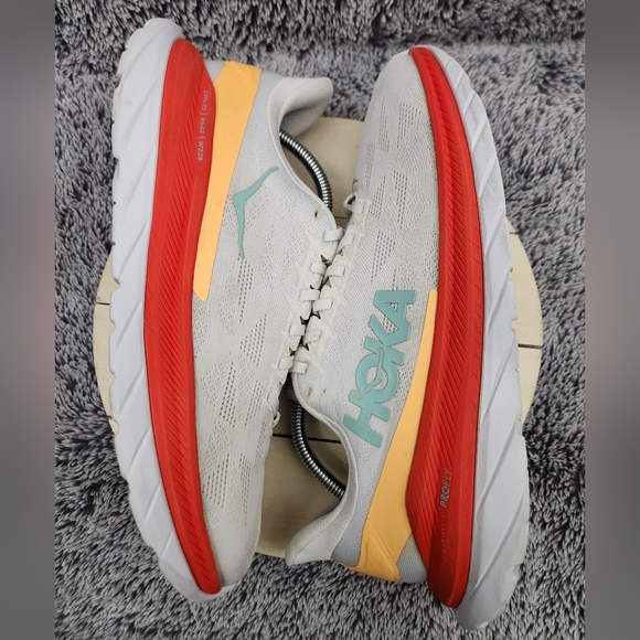 Hoka One One Mach 4 Running Shoes White Flame Men's Size 11.5 - Picture 6 of 9